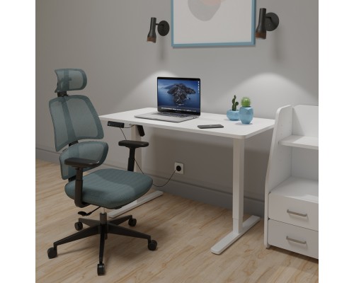 Крісло Mealux Leo Air Grey / Blue (арт.Y-543 KBGL) 
