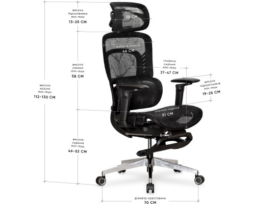 Крісло з масажним ефектом Mealux M10 Air Massage Black (арт. HF-M10 M/BB) 