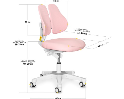 Дитяче крісло Evo-kids Mio Lite Pink (арт.Y-208 KP) 