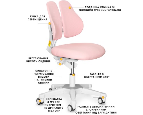 Дитяче крісло Evo-kids Mio Lite Pink (арт.Y-208 KP) 