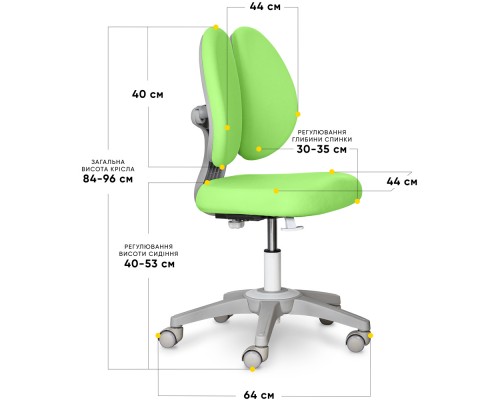 Дитяче крісло Mealux Sprint Duo Lite Green (арт.Y-412 Lite KZ) 