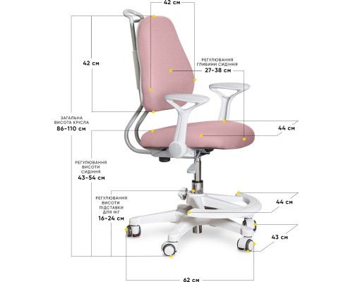 Дитяче крісло Evo-Kids Mio Ergo Dark Pink (арт.Y-507 DP) 