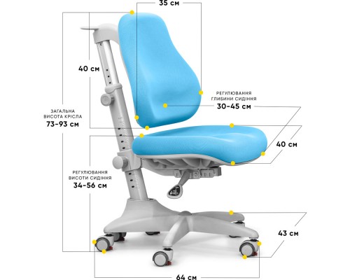 Крісло Mealux Match KBL gray base (арт.Y-528 KBL) 