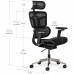 Крісло Mealux S4 Air Black (арт. HF-S4 M/B) 