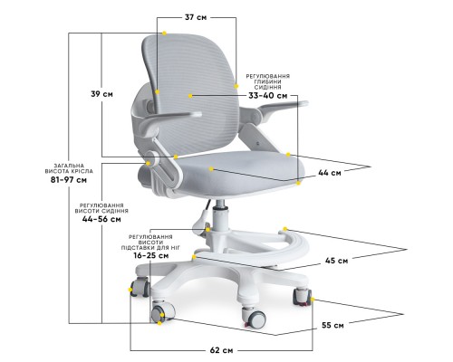 Крісло Mealux Neo Air Grey (арт.Y-308 G) 