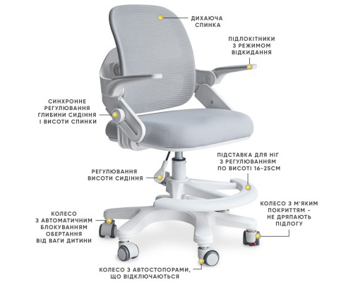 Крісло Mealux Neo Air Grey (арт.Y-308 G) 
