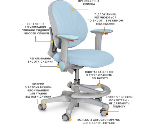 Дитяче крісло Evo-kids Mio KBL (арт.Y-407 KBL) 