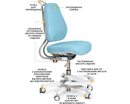 Дитяче крісло Evo-Kids Mio Ergo Lite Blue (арт.Y-507 Lite KBL) 