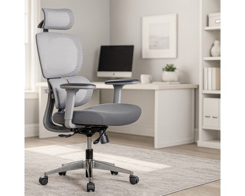 Крісло Mealux D1 Duo Air Fabric Grey (арт. HF-D1 Duo F/G) 
