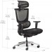 Крісло Mealux S8 Air Fabric Black (арт. HF-S8P F/B) 