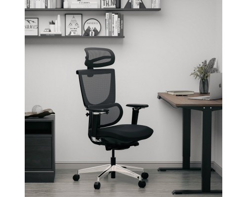 Крісло Mealux S8 Air Fabric Black (арт. HF-S8P F/B) 