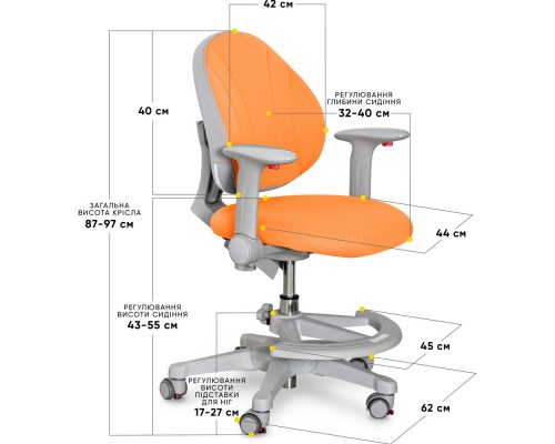Дитяче крісло Evo-kids Mio OR (арт.Y-407 OR) 
