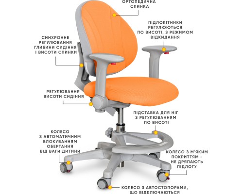 Дитяче крісло Evo-kids Mio OR (арт.Y-407 OR) 