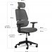Крісло Mealux Leo Air Dark Grey (арт.Y-543 KBG) 