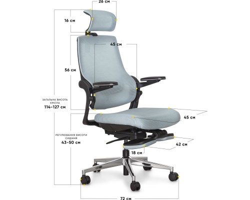 Офісне крісло Mealux Y-565 KBGL (арт.Y-565 KBGL) 