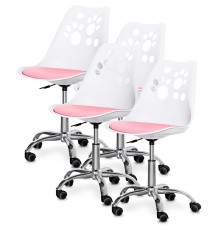 Комплект (4шт) дитяче крісло Evo-Kids Indigo White/Pink (арт H-232 W/PN-Х4)