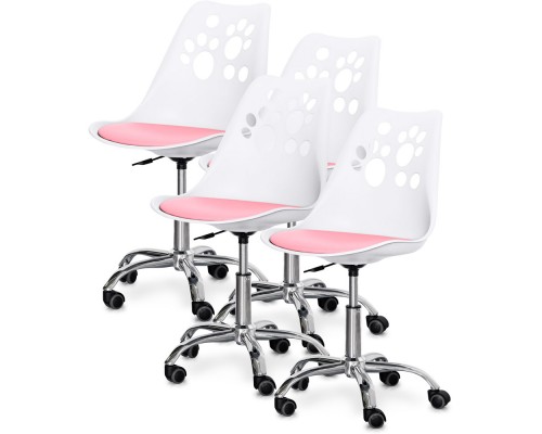 Комплект (4шт) дитяче крісло Evo-Kids Indigo White/Pink (арт H-232 W/PN-Х4) 