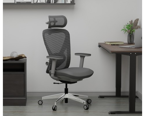 Крісло Mealux Q1 Air Fabric Grey (арт. HF Q-1 F/G) 
