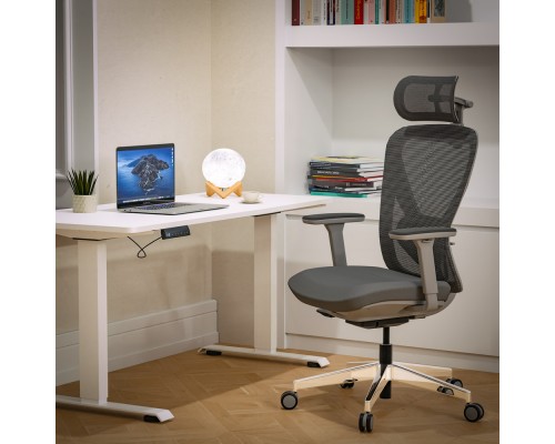 Крісло Mealux Q1 Air Fabric Grey (арт. HF Q-1 F/G) 