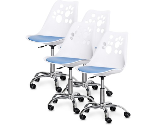 Комплект (4шт) дитяче крісло Evo-Kids Indigo White/Blue (арт H-232 W/BL-Х4) 