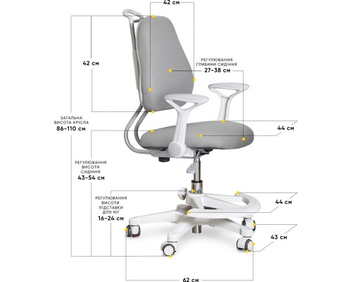 Дитяче крісло Evo-Kids Mio Ergo Grey (арт.Y-507 G) 