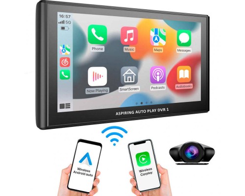 Автомонітор Aspiring Auto Play DVR 1, CarPlay, Android auto