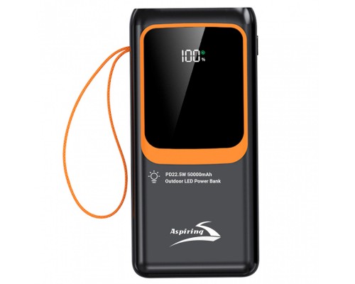 Зовнішній акумулятор (павербанк) Aspiring Light 50 PD22.5W 50000 mAh