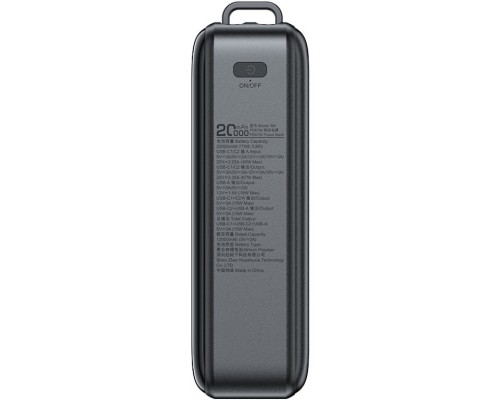 УМБ Acefast 20000mAh 67W PD3.0 20В/3.35A Type-C, USB-A, with cable, Li-ion M4 Black 