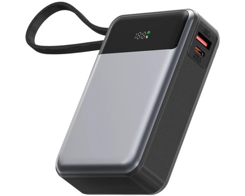 УМБ Acefast 20000mAh 65W PD,QC3.0 USB-A+USB-C In/Out,build-in cable M21 Black-Gray 