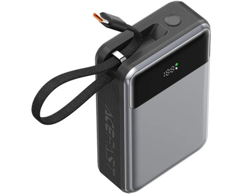 УМБ Acefast 20000mAh 65W PD,QC3.0 USB-A+USB-C In/Out,build-in cable M21 Black-Gray 