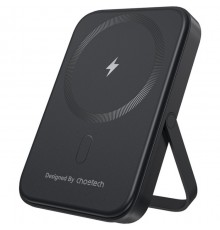 УМБ Choetech Magnetic Wireless 5000mAh 20W PD USB-C In/Out,with holder, Qi-15W Black