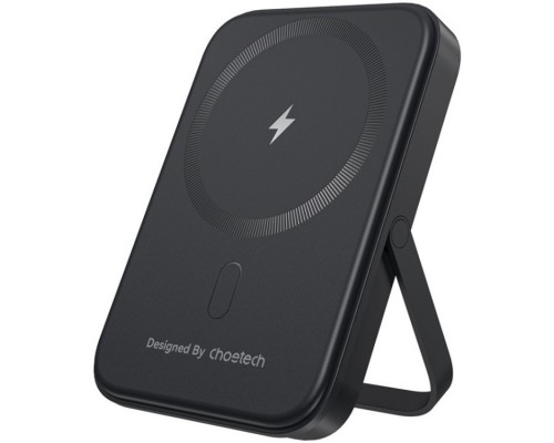 УМБ Choetech Magnetic Wireless 5000mAh 20W PD USB-C In/Out,with holder, Qi-15W Black 