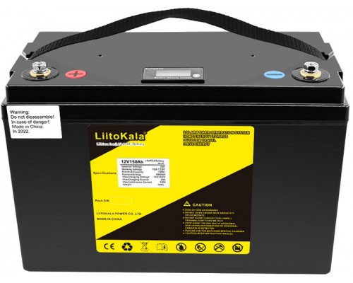Акумуляторна батарея LiitoKala LiFePO4 12V150Ah, LCD 