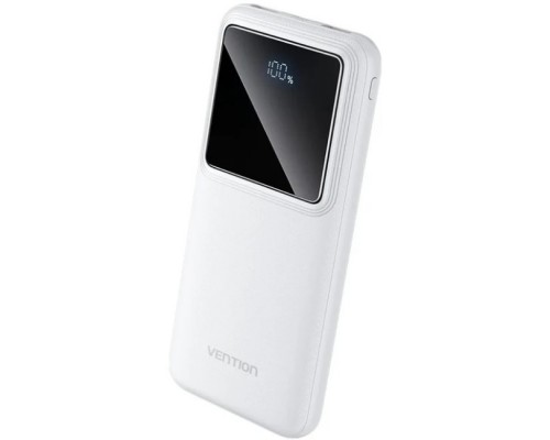 УМБ Vention 10000mAh 22.5W 3A PD,QC3.0, Micro-USB,USB-C,2xUSB-A, LED Display,White 