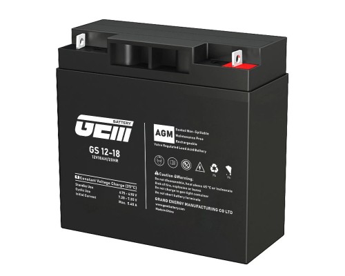 Акумуляторна батарея GEM Battery 12V-18Ah, AGM, L1/T1, (GS 12-18) 