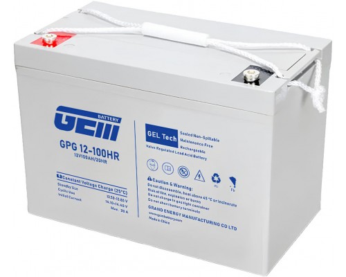 Акумуляторна батарея GEM Battery 12V-100Ah, GEL, L5/T5, (GPG 12-100) 