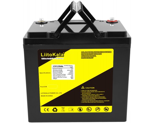 Акумуляторна батарея LiitoKala LiFePO4 12V120Ah, LCD 