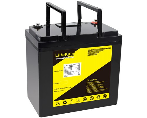 Акумуляторна батарея LiitoKala LiFePO4 12V120Ah, LCD 