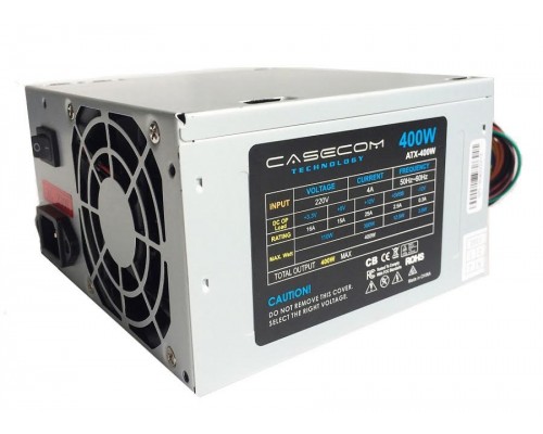 БЖ 400W Casecom, 120mm, 2хSATA, Bulk 