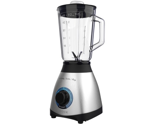 Блендер BROCK BL 1502 SS стаціонарний 500Вт/ скляна чаша 1,5л/ PULSE/ 2 швидк./дроблення льоду/метал 