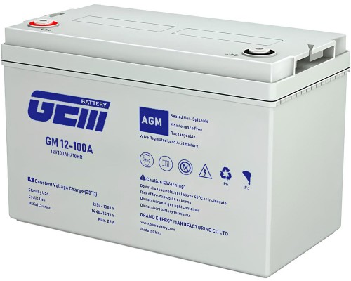 Акумуляторна батарея GEM Battery 12V-100Ah, AGM, L5/T5, (GM 12-100) 