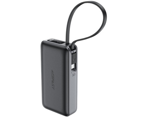 УМБ Acefast 10000mAh 30W PD USB-C witch cable, USB-A, Li-Pol, M7 Black 