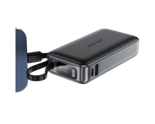 УМБ Acefast 10000mAh 30W PD USB-C witch cable, USB-A, Li-Pol, M7 Black 