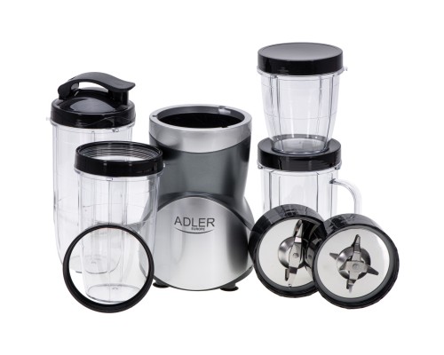 Фітнес-блендер Adler AD 4084 500Вт/ Pulse/ скляні пляшки 1x700мл,2x500мл,1x300мл/ 