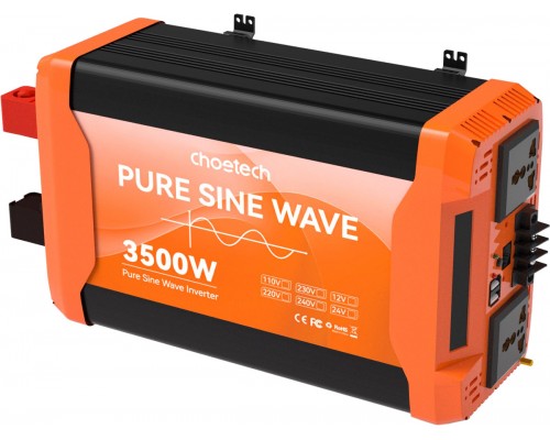 Інвертор автомобільний Choetech 12220V 3500W (1600Вт), чиста синусоїда 