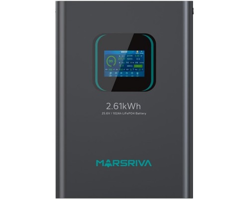 Акумуляторна батарея Marsriva LiFePO4, 25.6V/102Ah, 2.61KWH, wall mounted 