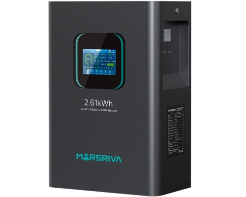 Акумуляторна батарея Marsriva LiFePO4, 25.6V/102Ah, 2.61KWH, wall mounted 