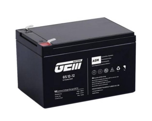 Акумуляторна батарея GEM Battery 12V-12Ah, AGM, F1/F2, (GS 12-12) 