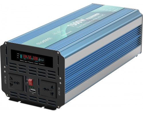 Інвертор Choetech з зарядкою, функція ДБЖ 12220V 1500Вт, чиста синусоїда 