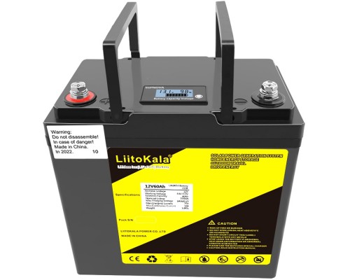 Акумуляторна батарея LiitoKala LiFePO4 12V60Ah, LCD 